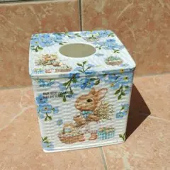 sale2個500円引き対象　ハンドメイド　　ティッシュボックス　勿忘草