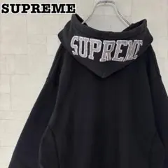 【希少XLサイズ】シュプリーム☆フードすおぱんこーるロゴ刺繍　パーカー888