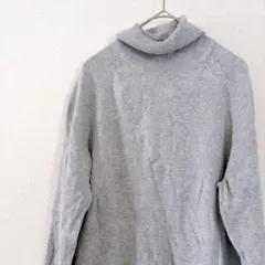 美品✨️【S】灰色 高領毛衣 100%純棉 約會 外出 素色