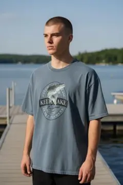 【COMFORT】Keurka Lake グレー Tシャツ XLサイズ 古着