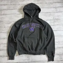 Champion ワシントン大学 刺繍ロゴ パーカー グレー M メンズ　古着