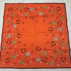 20260113　クリスチャンディオール　ハンカチ　オレンジ　※値下げ不可.