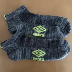 umbro ショートソックス ブラック/グレー/イエロー