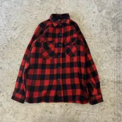 50s キングコール バッファローチェック ウールシャツ 赤黒 CPO