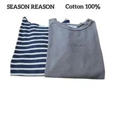 シーズンリーズン　綿100％　 オーバーサイズ半袖Tシャツ 2枚セット