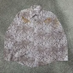 PELLE PELLE パイソン総柄デニムジャケット 蛇 ヘビ Gジャン B系