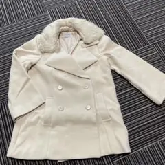 Snidel ファー付きダブルブレストコート F