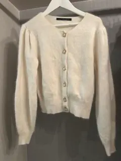 リリーブラウン　ホワイトカーディガン