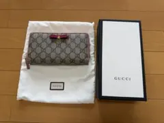 X2543 未使用 グッチ バンブー パイソン ラウンドファスナー長財布 