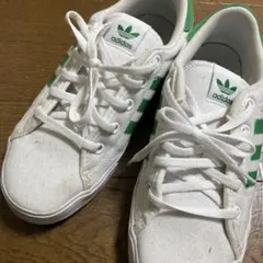 adidas ホワイト グリーン スリッポン