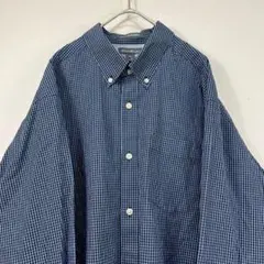 USA古着 eddie bauer エディーバウアー シャツ コットン 青のサムネイル