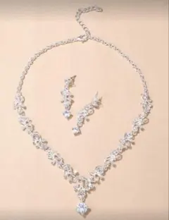 ブライダルアクセサリー 結婚式 ウェディング 披露宴 二次会 セット シルバー