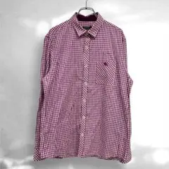 Burberryバーバリーブラックレーベル　チェック柄長袖シャツ　ホースL（B1