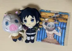 鬼滅の刃 伊之助 冨岡義勇 ぬいぐるみ 巾着セット
