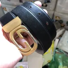 GUCCI ベルト Gバックル レザー ブラックのサムネイル