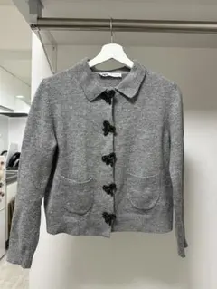 ZARA グレー　カーディガン　M
