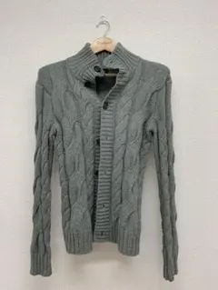 GAP グレー ケーブルニットカーディガン XS