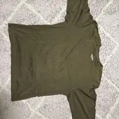 オリーブ色 Lサイズ 七分袖カットソー