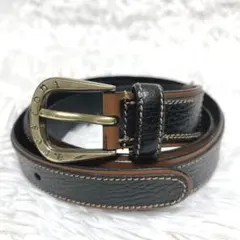 【美品】a.testoni ベルト レザー バイカラー イタリア製 100/40のサムネイル