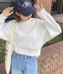 ❤︎Chillfar＊カラークロップドスウェットトレーナー❤︎