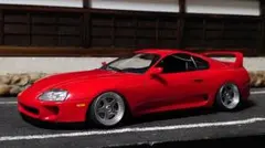 トミカ改造 トヨタ 80スープラ フルエアロ 織戸仕様 深リムホット
