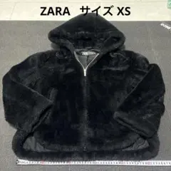 ZARA ザラ ファーパーカー ボアジャケットXS 黒