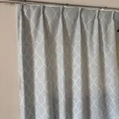 水色　モロッカン柄　北欧　ドレープカーテン　1枚のサムネイル