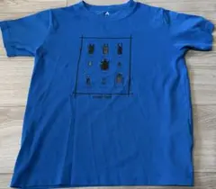 モンベル キッズ 140 昆虫 Tシャツ ウイックロン 速乾 ブルー