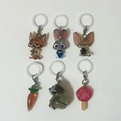 ズートピア めじるしアクセサリー カプセルトイ 全6種 コンプリートセット