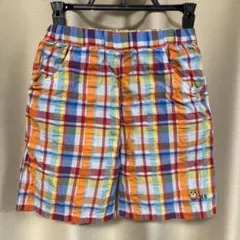 ミキハウス ホットビスケッツ チェック柄5分丈ハーフパンツ 120