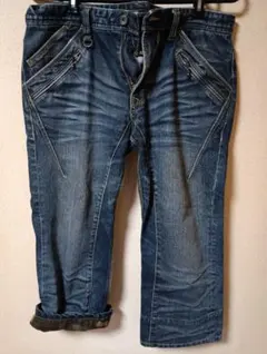 NICOLE CLUB FOR MEN ダークブルー クロップドデニム