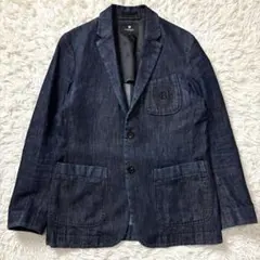 未使用級 ブラックレーベルクレストブリッジ デニムテーラード エンブレム M