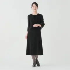 【洗える】東京ソワール ブラックフォーマル 喪服 9号 アンサンブル風