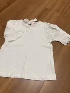 mezzo piano リボン付き半袖シャツ