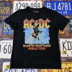 AC/DC WORLD TOUR バンドTシャツ ブラック M ロックT 古着