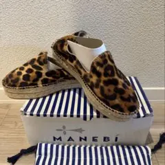 MANEBI エスパドリーユ サンダル レオパード