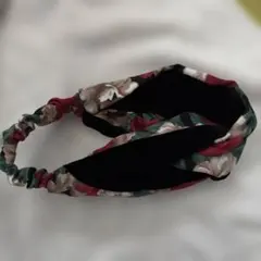 花柄ツイストヘアバンド