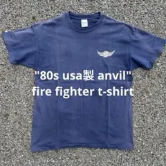 【希少】90s usa製 anvil fire fighter t-shirt