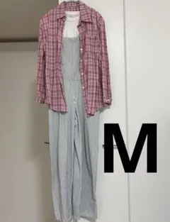 レディース 3点セット／シャツ＋トップス＋オールインワン（M）コーデ売り