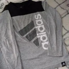 adidas 長袖カットソー グレー/ブラック150サイズ