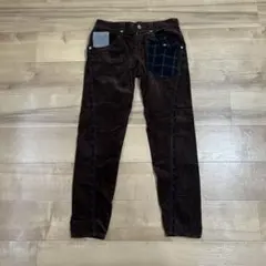 コーデュロイ スリムパンツ ブラウン M〜L相当