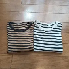 ユニクロ サイズ100 長袖カットソー２枚セット 中古品