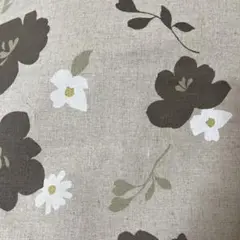 生地　花柄リネン風生地