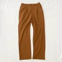 【アダムエロペ】テーパードパンツ ウエストゴム サイドポケット有 無地 F