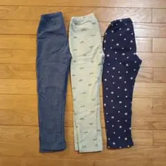 ユニクロ フリース　スパッツ　レギンス　3枚セット 120cm