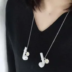【匿名配送】ワイヤレスイヤホンチェーンネックレス マーガレット