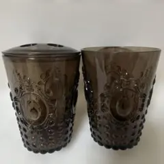 フランフラン　歯ブラシスタンド、タンブラー2点セット　ブラウン　美品のサムネイル
