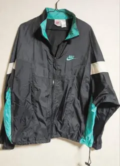ナイキ　nike ナイロンジャケット ブラック　銀タグ　好配色　90s◎