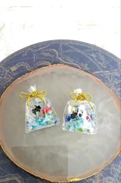 レジン　金魚すくい　オブジェ　パーツ【No.760】