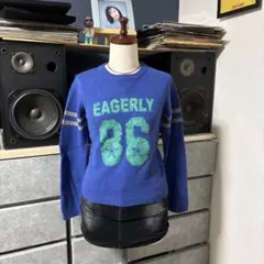 EAGERLY 86 プリント 長袖ニットセーター